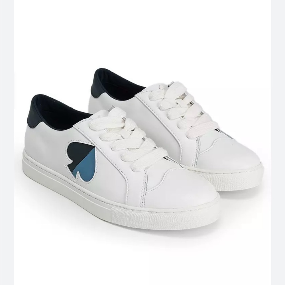 Kate Spade White and Blue Sneakers